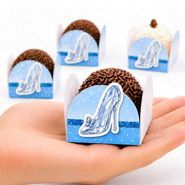 FORMINHAS PERSONALIZADAS PARA DOCES / LEMBRANCINHAS / FESTA INFANTIL CINDERELA/ ANIVERSÁRIO