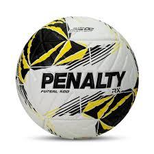 BOLA FUTEBOL SALÃO PENALTY RX 500 BRANCA AMARELA OFICIAL JOGA JUNTO QUADRA