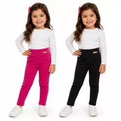Calça Legging Suplex Infantil Menina Confortável Tecido Grosso