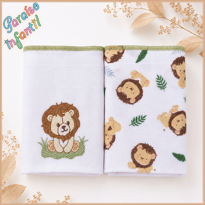 KIT 2 FRALDAS DE OMBRO | 33x67 cm | DUPLA Camada | OVERLOK 100% | 100% Algodão