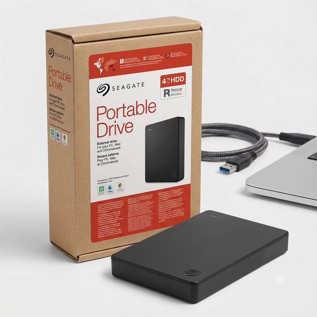 HD Externo Portátil Seagate 4TB USB 3.0 Alta Velocidade para PC Notebook e Mac +
