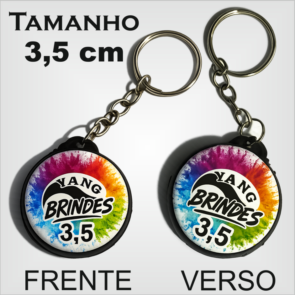 50/100/200 Chaveiro Personalizados 3,5 cm - Chaveiro Botton - Dupla Face (arte dos dois lados)