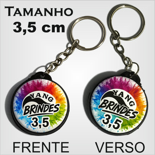 50/100/200 Chaveiro Personalizados 3,5 cm - Chaveiro Botton - Dupla Face (arte dos dois lados)