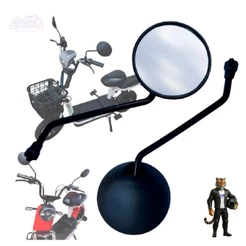 Par de Espelho Retrovisor Reposição Scooter Moto Elétrica Redondo Ajustável Rosca Direita 8mm
