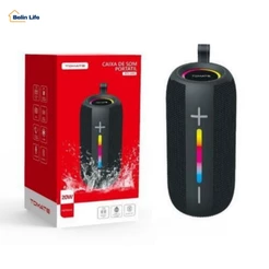 Caixa de Som Bluetooth Portátil Sem Fio 20W LED Potente Bateria Recarregável