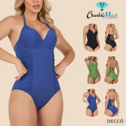 Maio Banho De Mar Liso Com Bojo Drapee Moda Praia Verao Redutor e Modelador Reduz Barriga