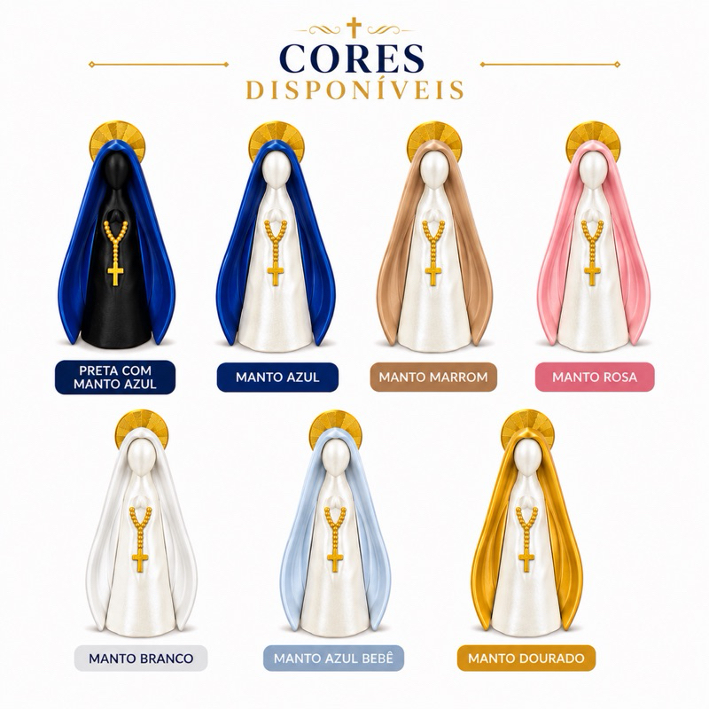 Nossa Senhora Decorativa Manto Colorido Presente Religioso Católico Sala Quarto Altar Decoração Fé Proteção