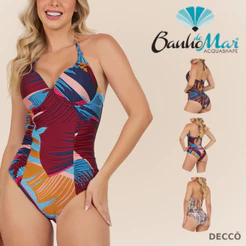 Maio Cinta Drapeado com Bojo Drapee Modelador Zero Barriga Banho De Mar