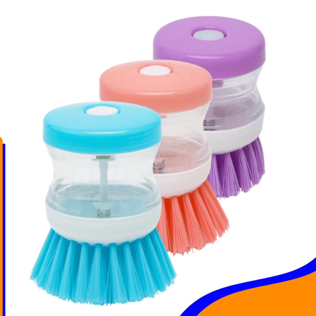Escova Limpeza Multiuso Dispenser Detergente Sabão Sabonete Esponja Lava Louça