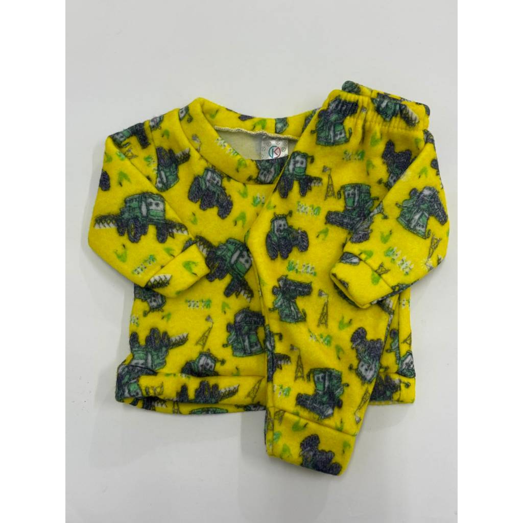 Conjunto Infantil Soft Trator Unissex Quentinho e Confortável Tamanhos P, M e G