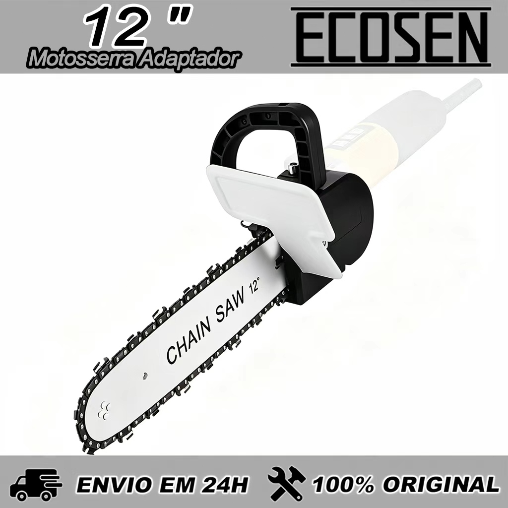 12 " Kit Completo Motosserra Adaptador Esmerilhadeira Lixadeira eletrosserra