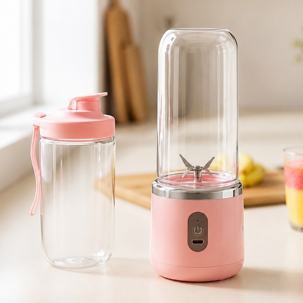 Mini Liquidificador Portátil 400 Ml Recarregável USB Com Garrafa