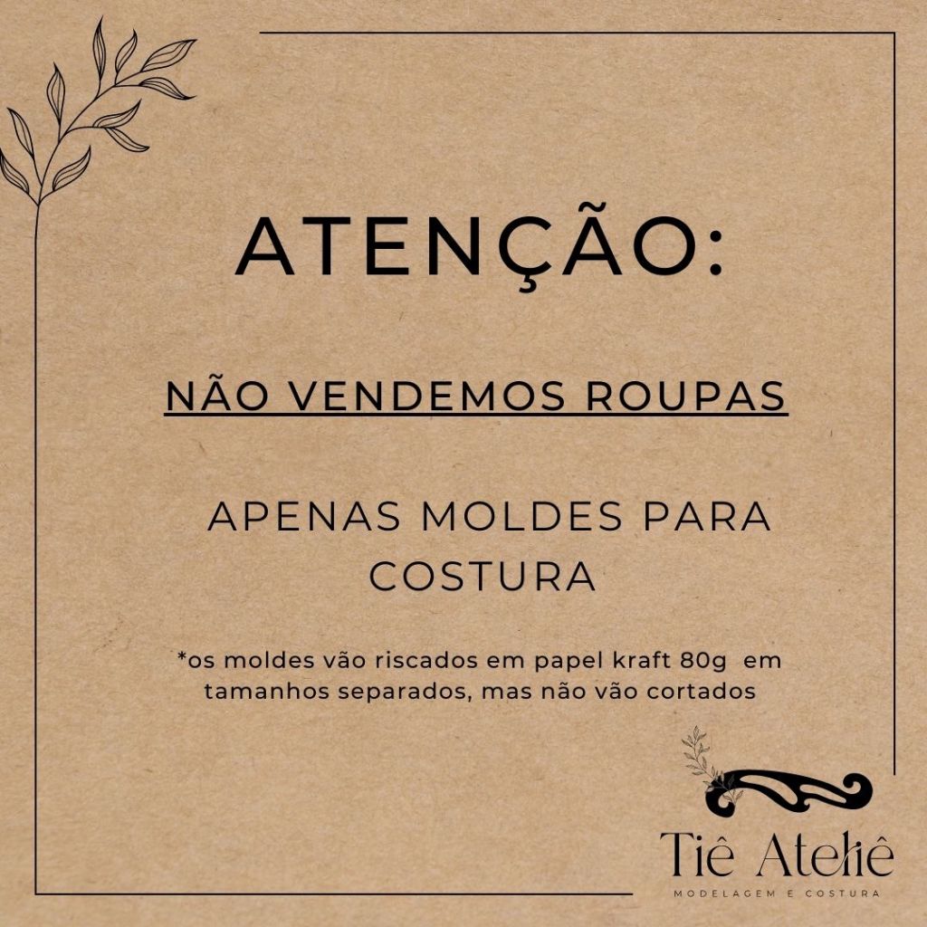 MOLDE EM PAPEL KRAFT DE CAMISETA FEMININA ASSIMÉTRICA RENDA PARA COSTURA MODELAGEM EM PAPEL KRAFT — imagem 2 de 2