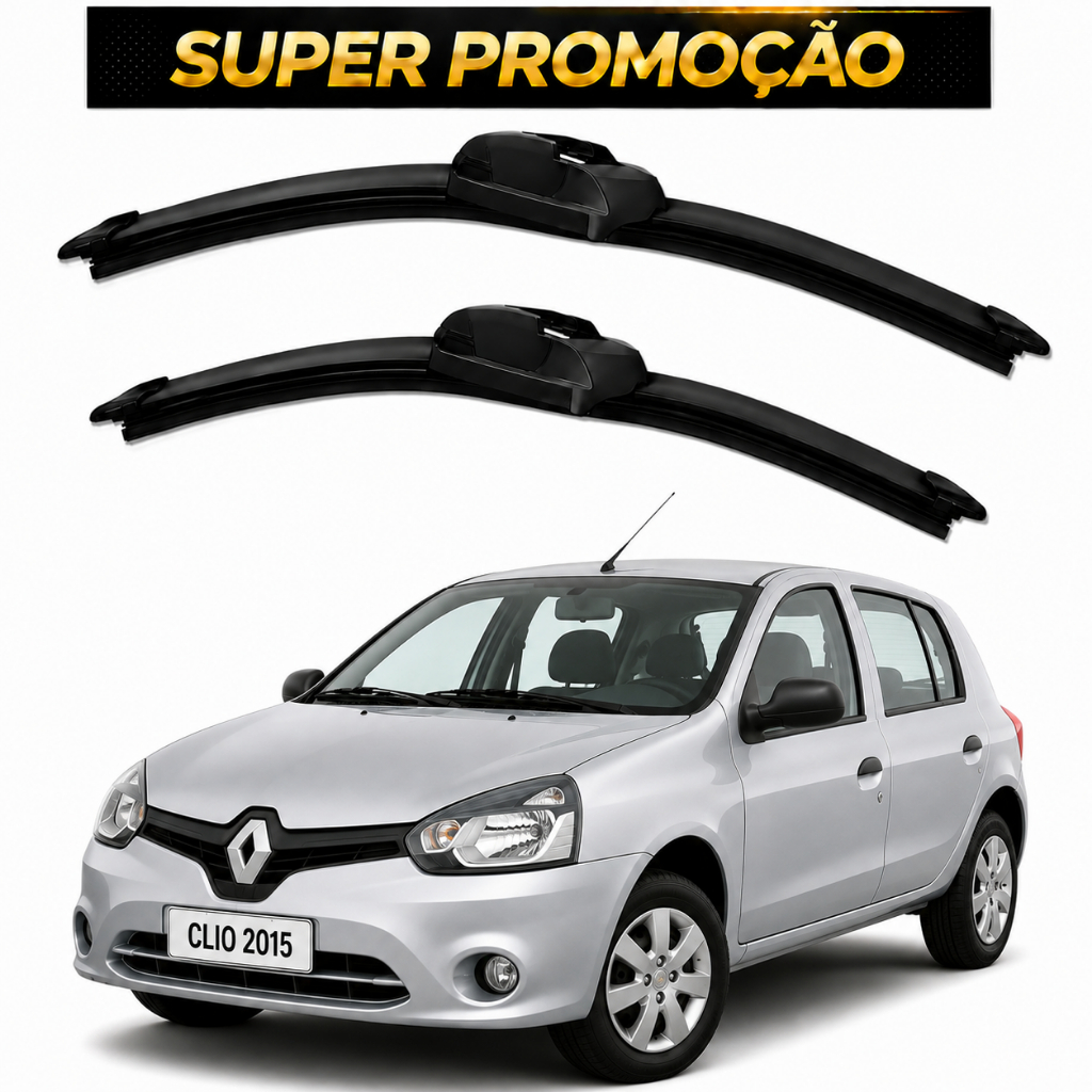 Par Palheta Limpador Parabrisa Renault Clio 2006 2007 2008 2009 2010 2011 2012 2013 2014 2015