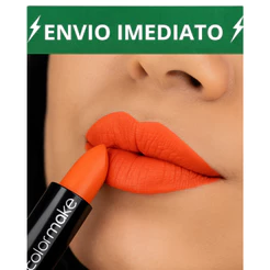 Batom Laranja Cremoso - Alta Cobertura e Longa Duração - Colormake