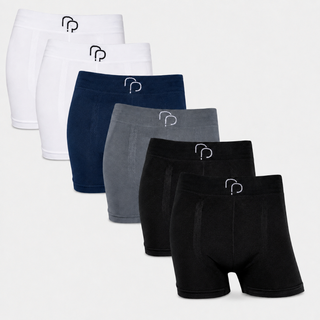 Kit 6 Cuecas Boxer Masculina Microfibra Sem Costura RP Lisa Elastano