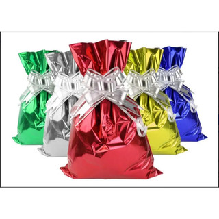 10 Sacos de Presente Metalizada Prata 30x45cm - Resistente e de Alta Qualidade