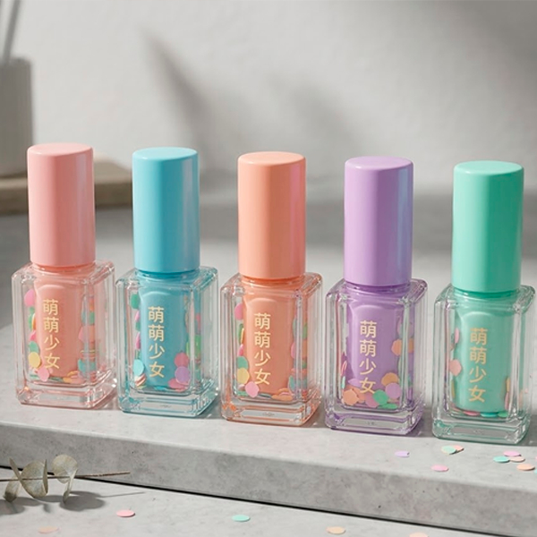 Kit 5 Marca Texto Modelo Esmalte Tons Pastéis Caneta Colorida Papelaria Fofa