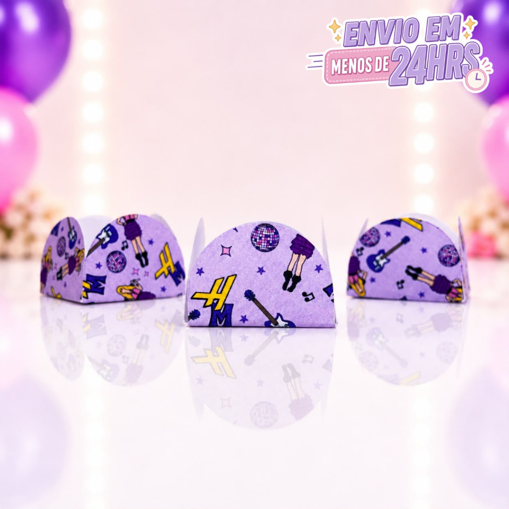 Forminhas Hannah Montana para Doces Personalizadas | Festa Infantil Lembrancinhas Aniversário 💜