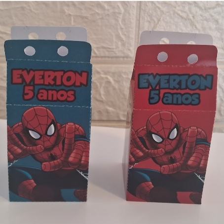 20 Caixas Milk Homem Aranha lembrancinha de aniversário kit festa
