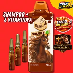 Shampoo Vitaminado Good Horse + 3 Vitamina A Shampoo de Cavalo