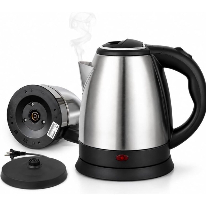 Chaleira Elétrica Inox 1,8L 1000W 127V para Café Chá Mamadeira Aquecimento Rápido Desligamento Automático