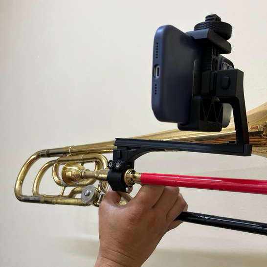 Suporte de celular para Trombone Suporte Smartphone Trombonista Músico para Partitura digital — imagem 2 de 2