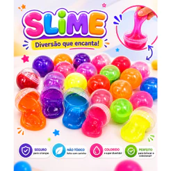 20 Geleca Slime Amoeba Colorida Kit Para Festa Lembrancinha Colorida Infantil Aniversario Prenda