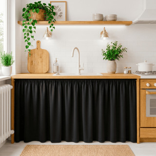 Cortina de Pia Cozinha Balcão 138x80 Diversas Cores 100% PVC Antimofo Resistente a Umidade