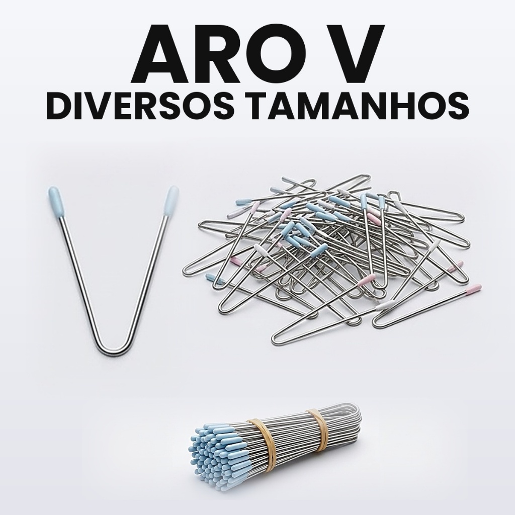 Aro V Metálico Para Confecção 10 e 50 Unidades Diversos Tamanhos!