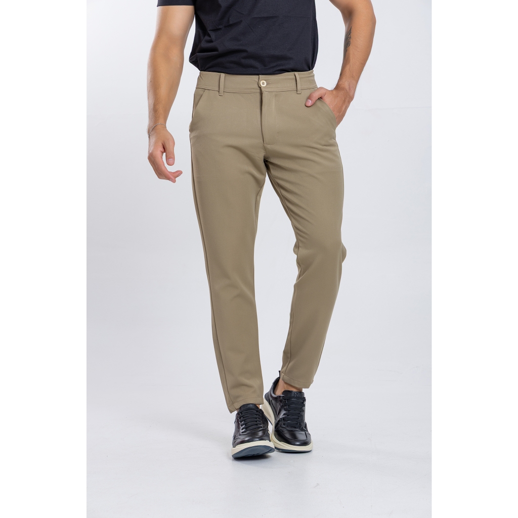 Calça Comfort Masculina Alfaiataria Slim Elastano Esporte Fino tecido tecnologico que nao amassa