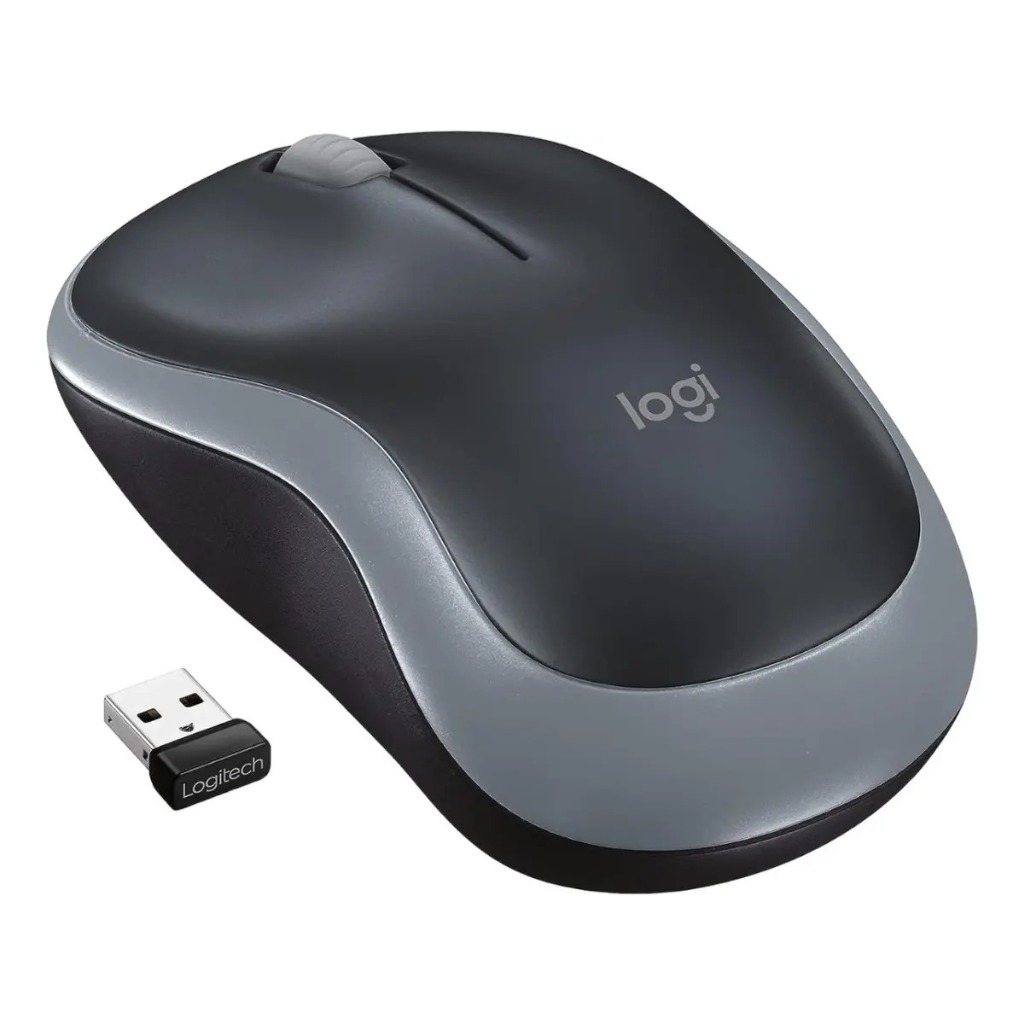 Mouse Sem Fio Logitech M185 - Cinza