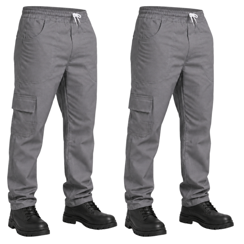Kit 2 Calça Trabalho Brim Pesado Reforçada Mecânico Uniforme Profissional Construção Civil Cargo