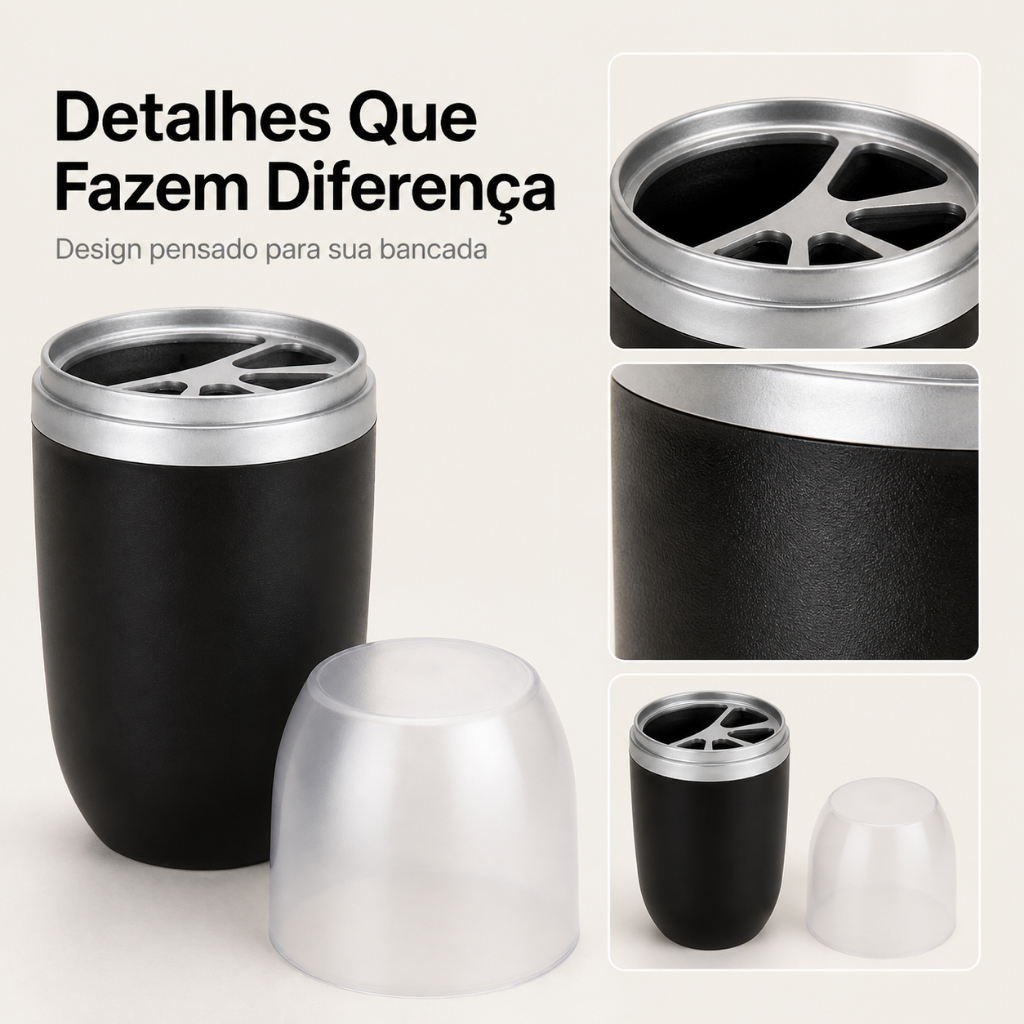 Suporte Porta Escovas De Dente Pasta Dente Tampa Plástica Pia Banheiro Lavabo Viagem Arthi · foto 2