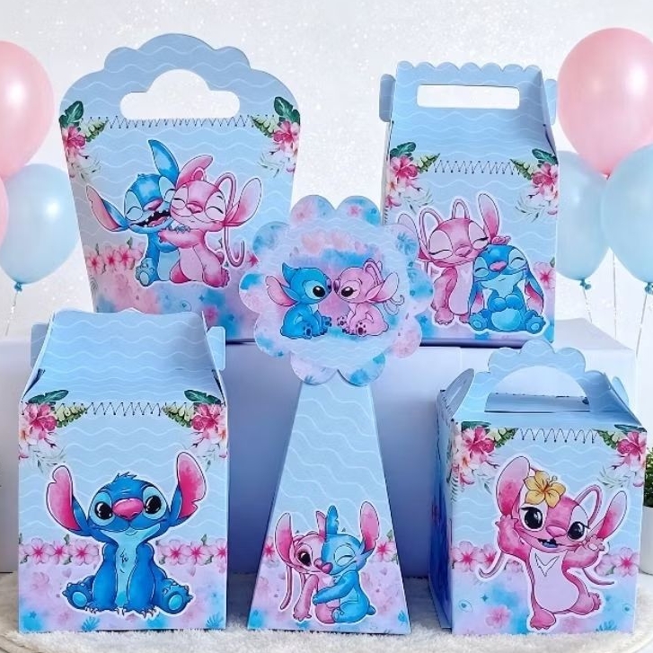Kit Caixinhas Stitch e Angel - PRONTA ENTREGA-FESTA lembrancinhas aniversario decoração personalizados