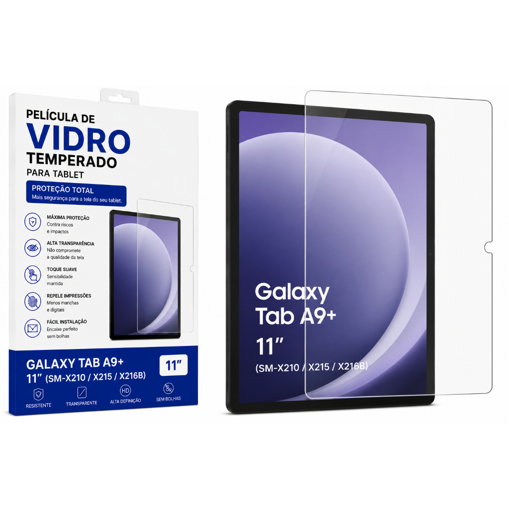 Película Vidro Temperado Para Tablet Tab A9+ Tela 11'' X210 X215