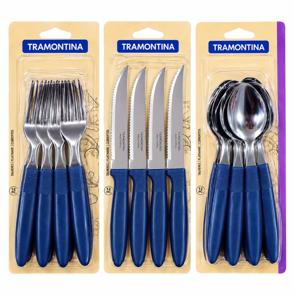 Tramontina Kit de Talheres Faca, Garfo e Colher 36 Unidade Ipanema