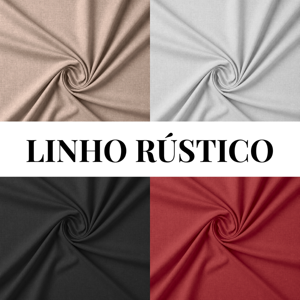 Tecido Linho Rústico Efeito Linho 1,50 m 100% Poliéster para Moda e Decoração