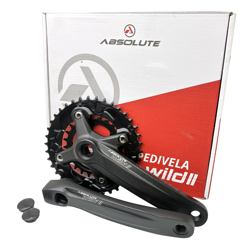 Pedivela Duplo Absolute Wild 2 38/24 175mm 2x9v / 2x10v Ponta Quadrada sem Central - Mtb