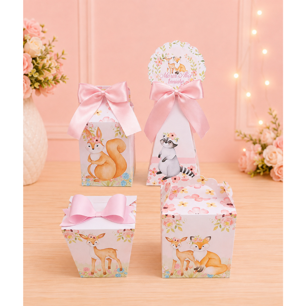 Personalizados Bosque Encantado kit festa lembrancinhas caixinhas mimos aniversário Papelaria Personalizada
