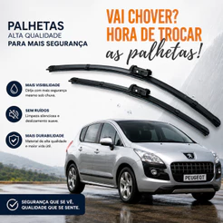 Par Palheta Limpador Parabrisa Dianteiro Peugeot 3008 2011 2012 2013 2014 2015 2016 2017 2018