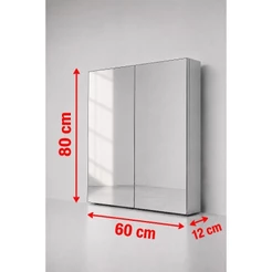 Armário de Banheiro com Espelho 80x60 - Suspenso
