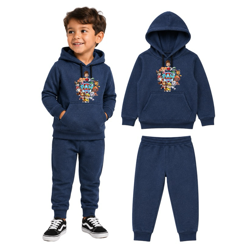 Conjunto Moletom Patrulha Canina Infantil Canguru Menino Inverno