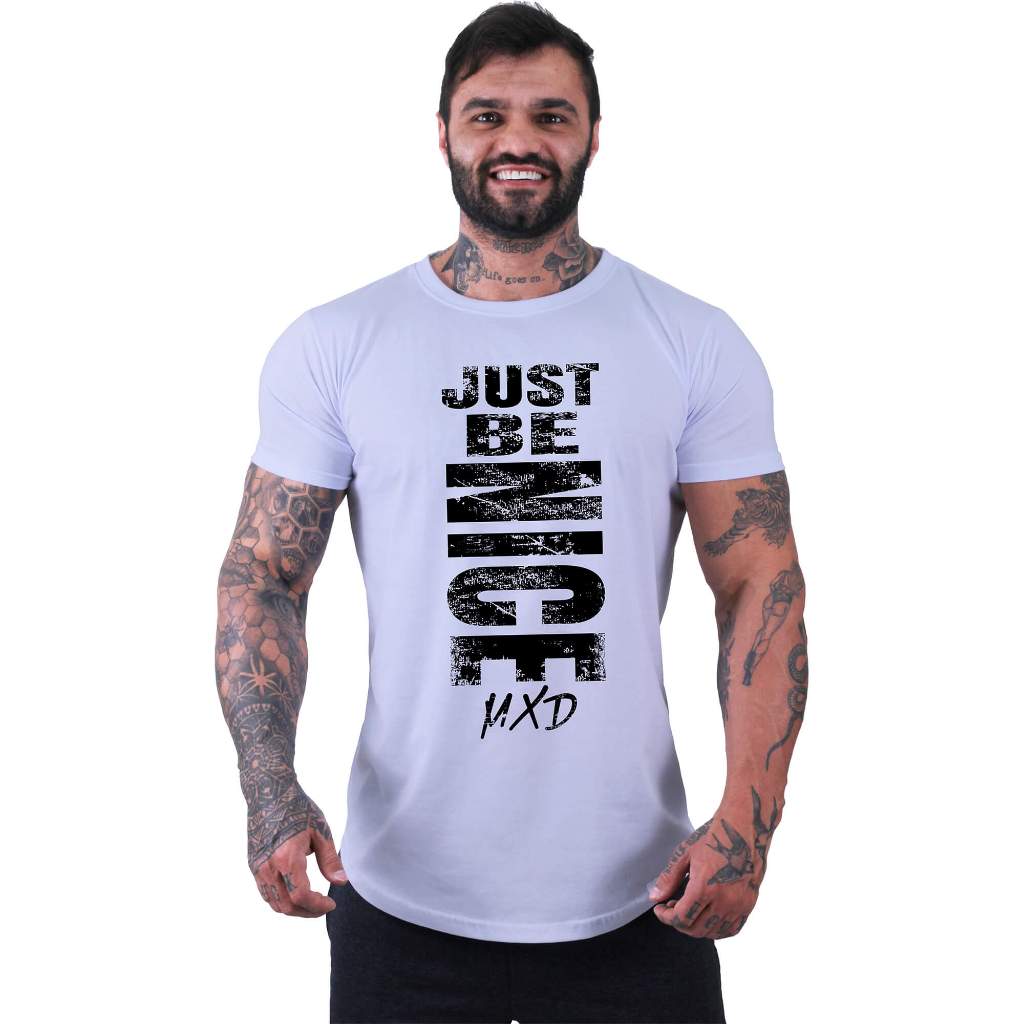 Camiseta Longline Masculina Algodão MXD Conceito Academia Musculação Casual Âncora Estampas