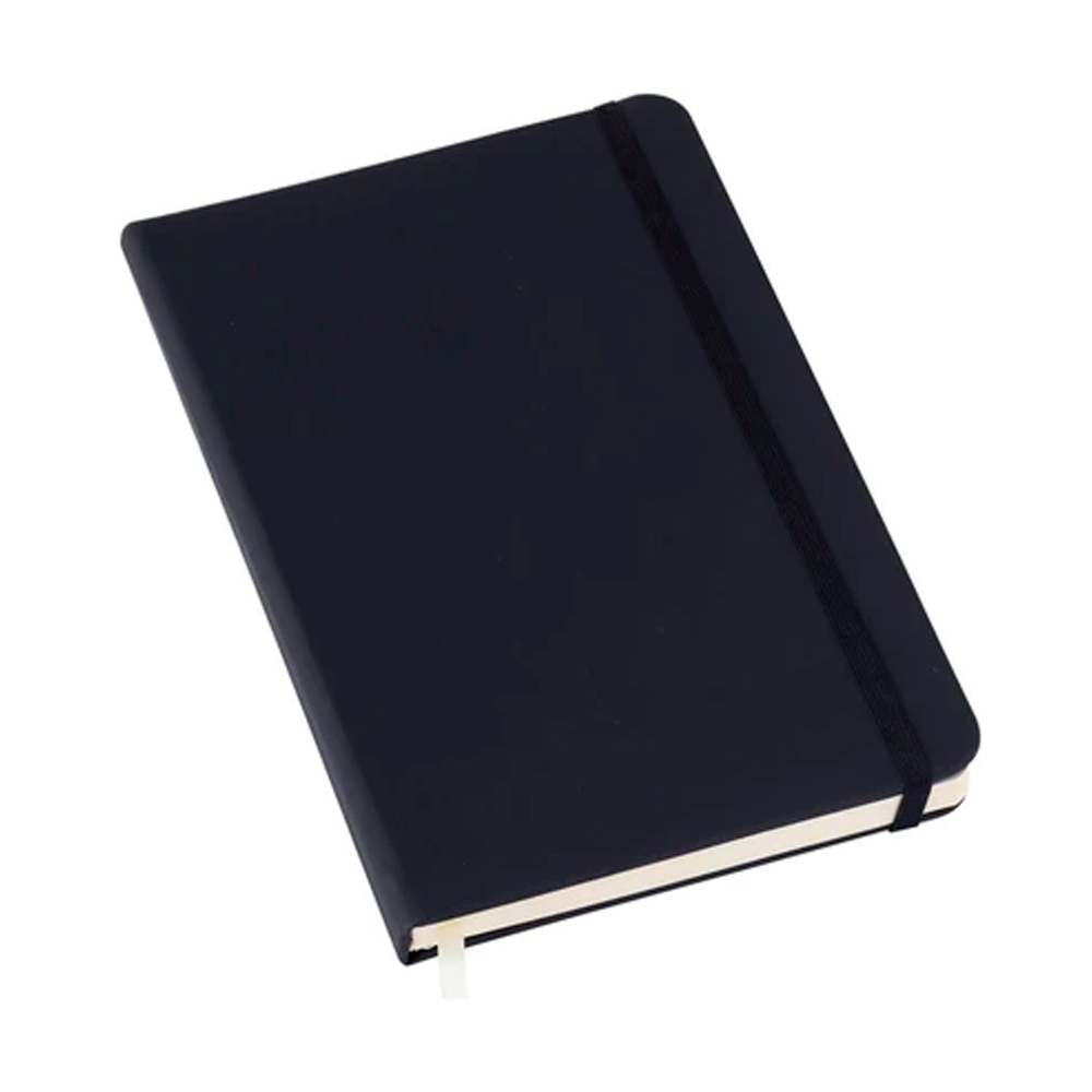 SKETCHBOOK DE BOLSO Caderneta tipo Moleskine 7,5X11 cm PRETO SEM PAUTA  (2 Unidades)