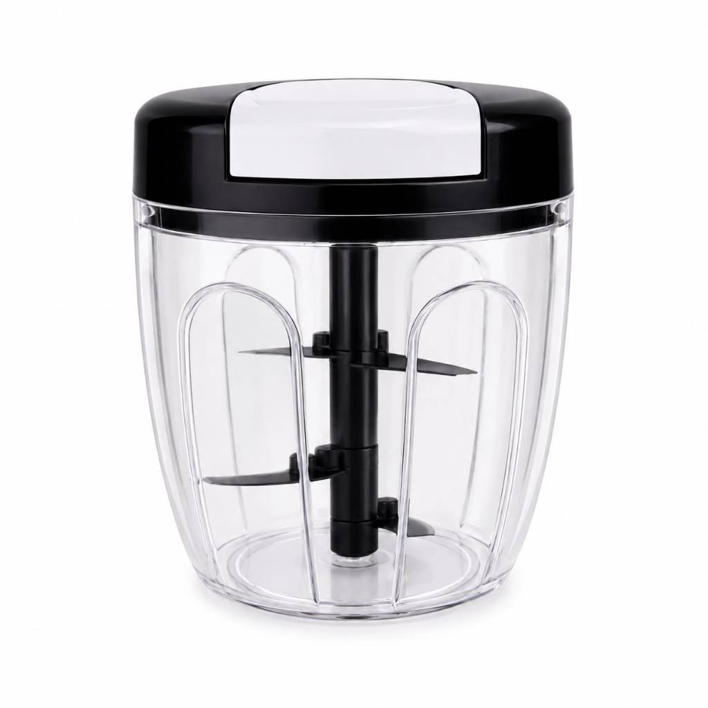 Processador Manual 900ml 5 Lâminas Triturador Picador de Alimentos L,egumes Cebola e Alho