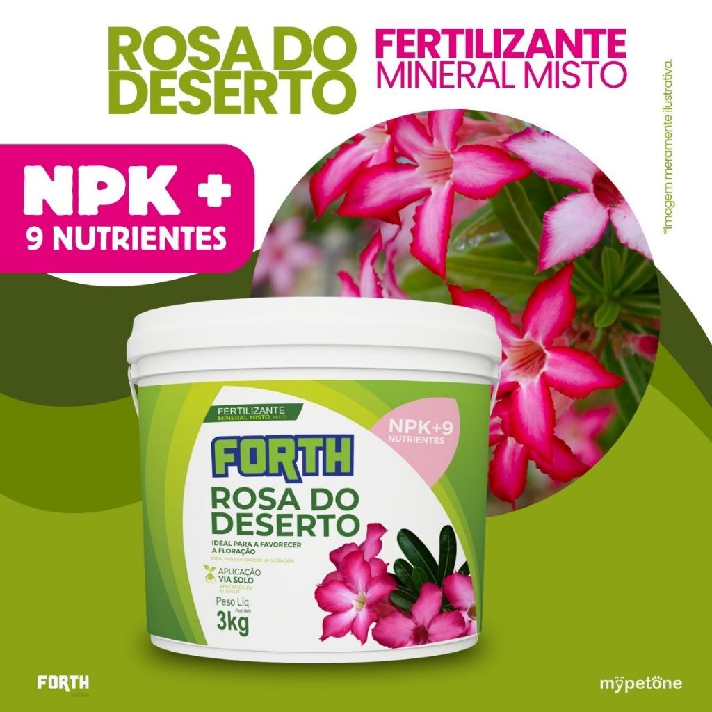 Adubo Fertilizante Forth Rosas do Deserto Balde 3kg · foto 2