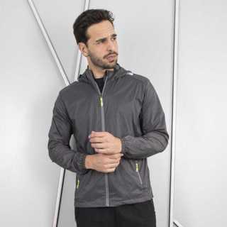 Jaqueta Masculina Corta Vento Capuz Fixo Bolso Interno Casual Esportiva Proteção Vento Impermeável