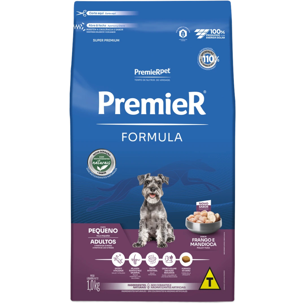 Ração Fórmula Cães Adultos Raças Pequenas Frango 1kg Premier