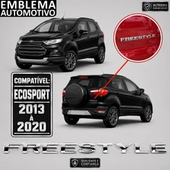 Emblema Letreiro Traseiro Freestyle EcoSport 2013 a 2020